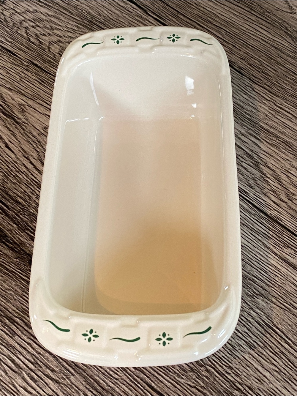 Small Longaberger Loaf Pan Green Woven Traditions